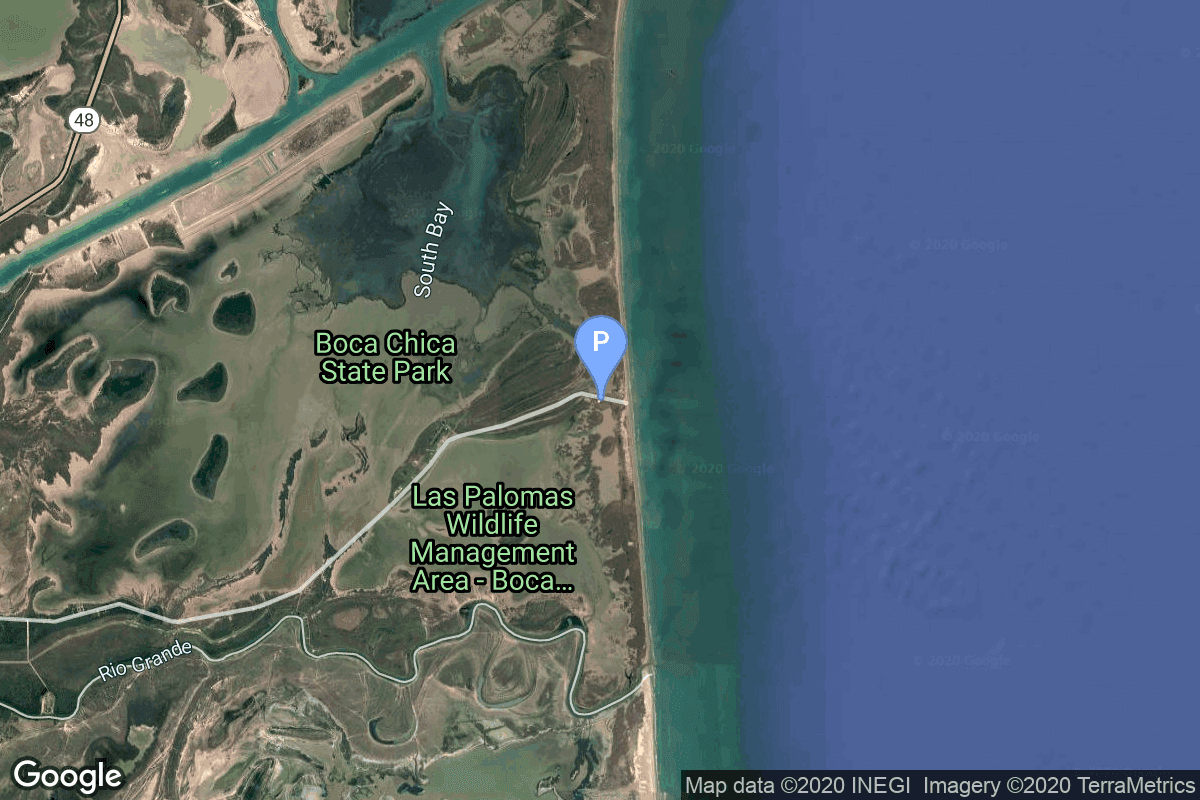 Map of SpaceX Starbase, TX, USA showing Suborbital Pad A