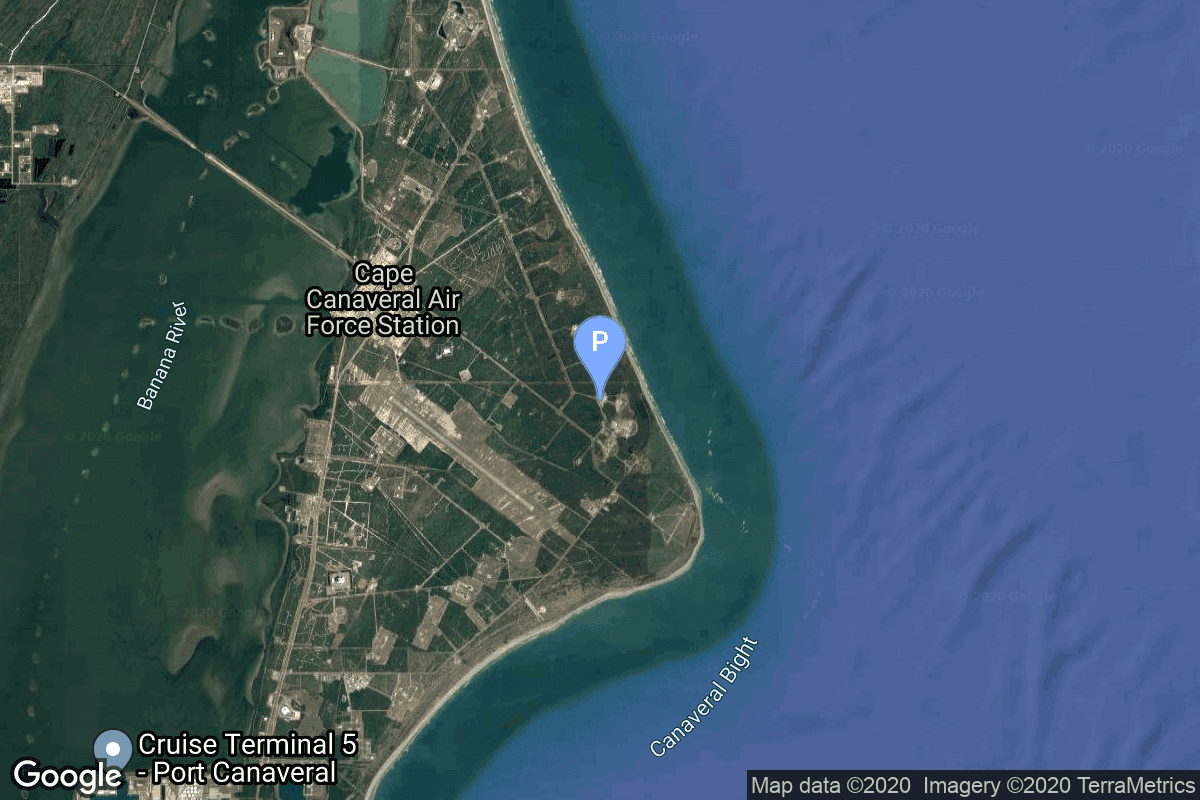 Map of Cape Canaveral SFS, FL, USA showing Launch Complex 11