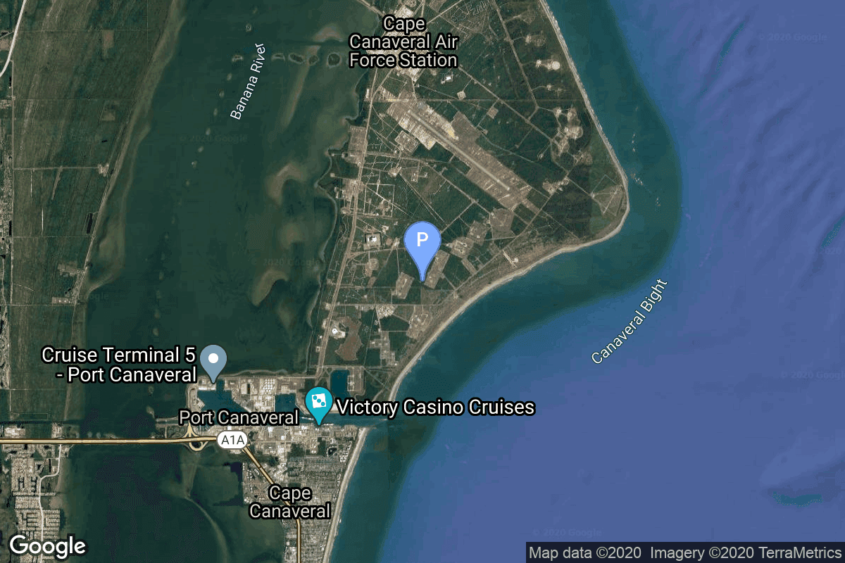 Map of Cape Canaveral SFS, FL, USA showing Launch Complex 5