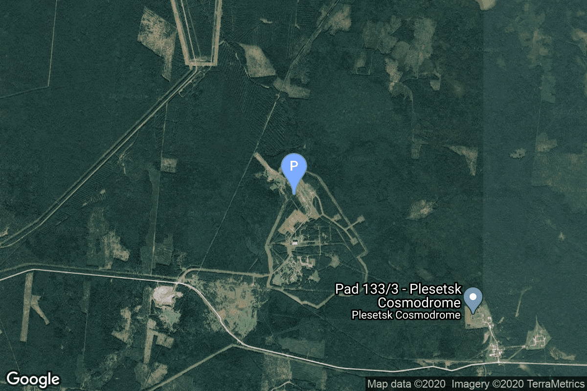 Map of Plesetsk Cosmodrome, Russian Federation showing 32/2