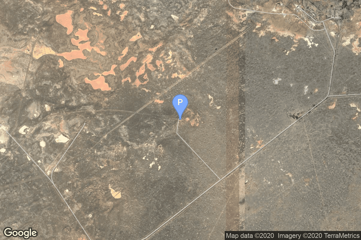 Map of Baikonur Cosmodrome, Republic of Kazakhstan showing 109/95
