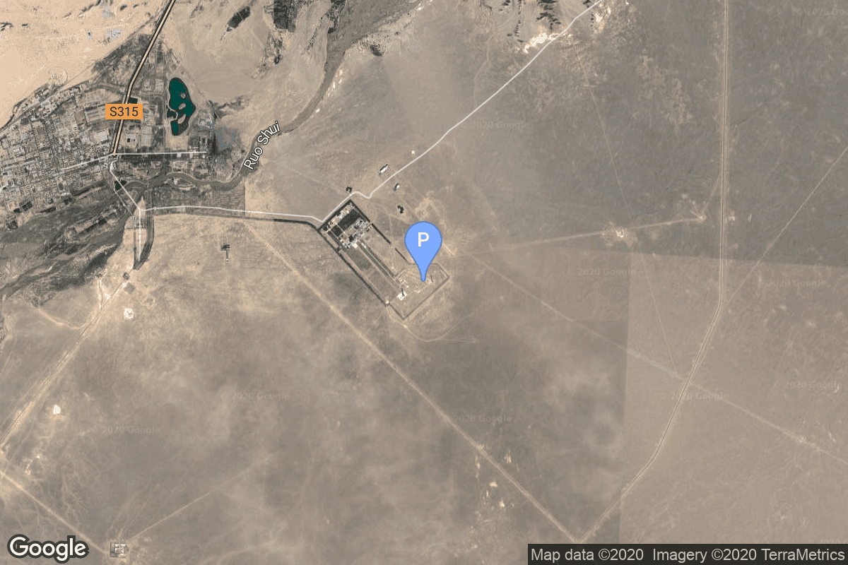 Map of Taiyuan Satellite Launch Center, People's Republic of China showing Kaituozhe Launch Pad