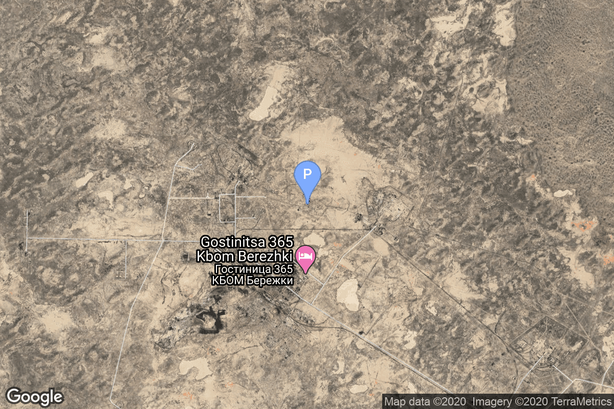 Map of Baikonur Cosmodrome, Republic of Kazakhstan showing 131