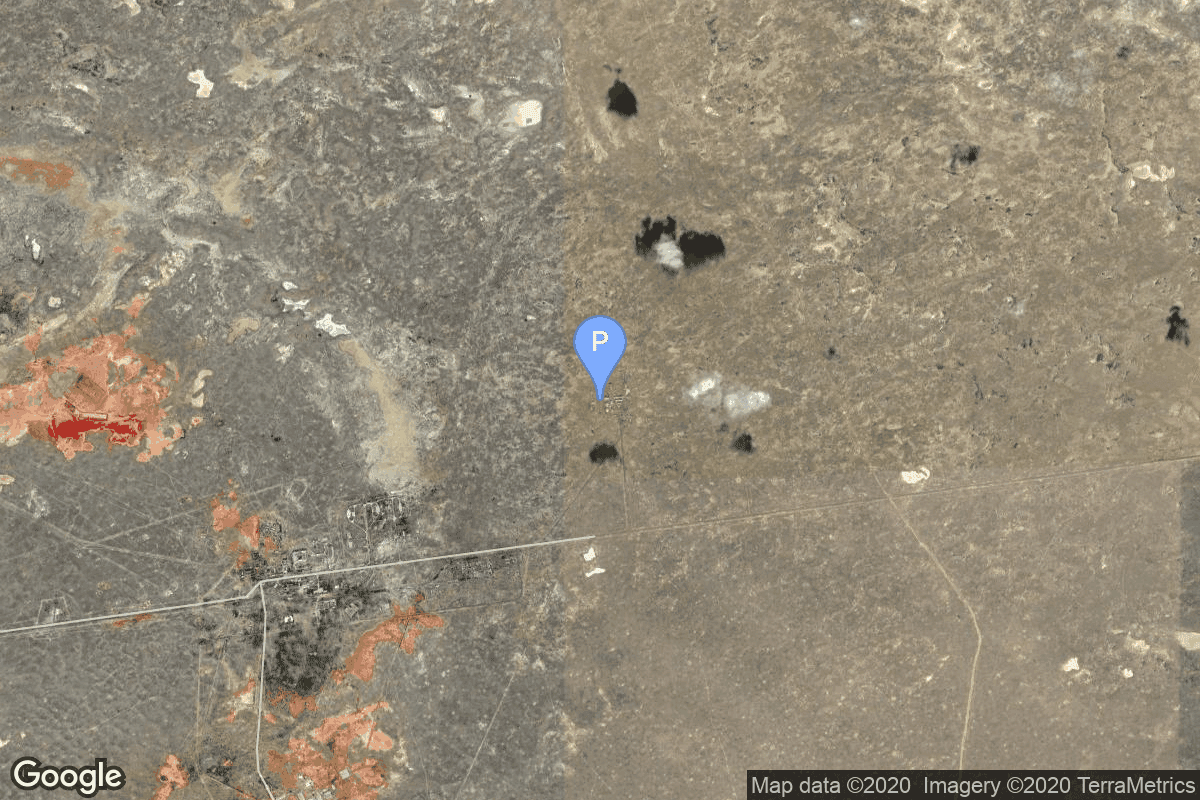 Map of Baikonur Cosmodrome, Republic of Kazakhstan showing 67/21