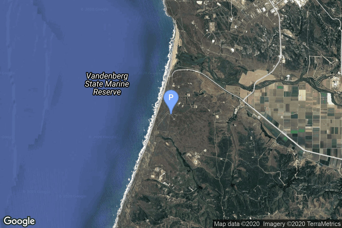 Map of Vandenberg SFB, CA, USA showing Launch Complex A