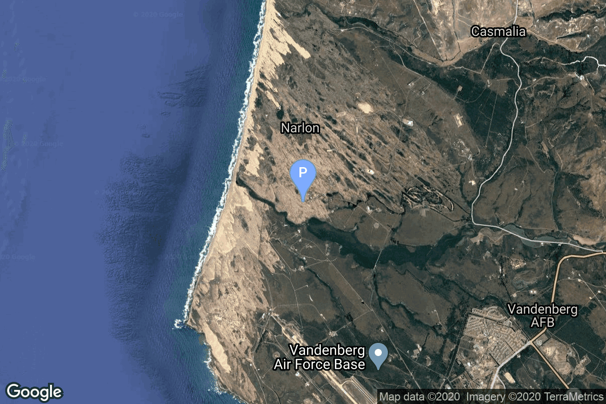 Map of Vandenberg SFB, CA, USA showing 576B3