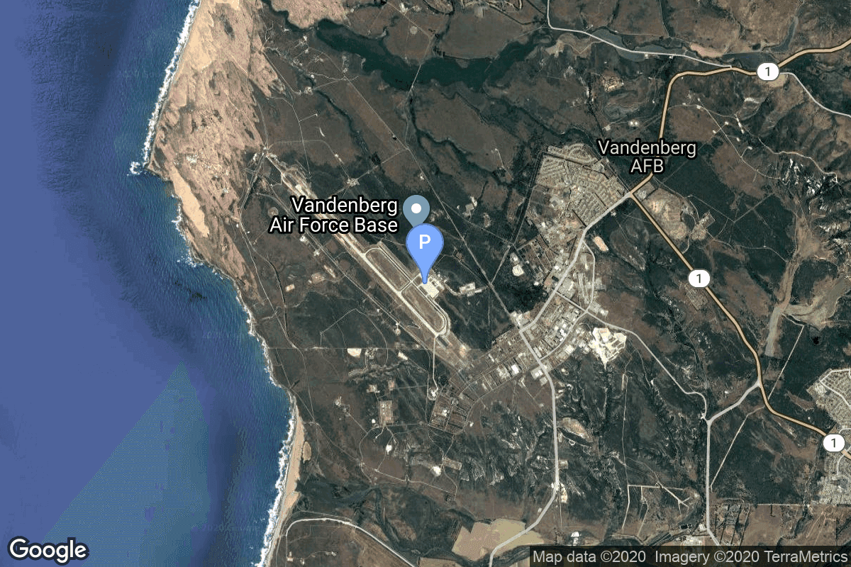 Map of Vandenberg SFB, CA, USA showing Space Launch Complex 11