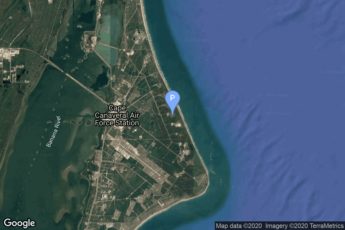 Map of Cape Canaveral SFS, FL, USA showing Space Launch Complex 14