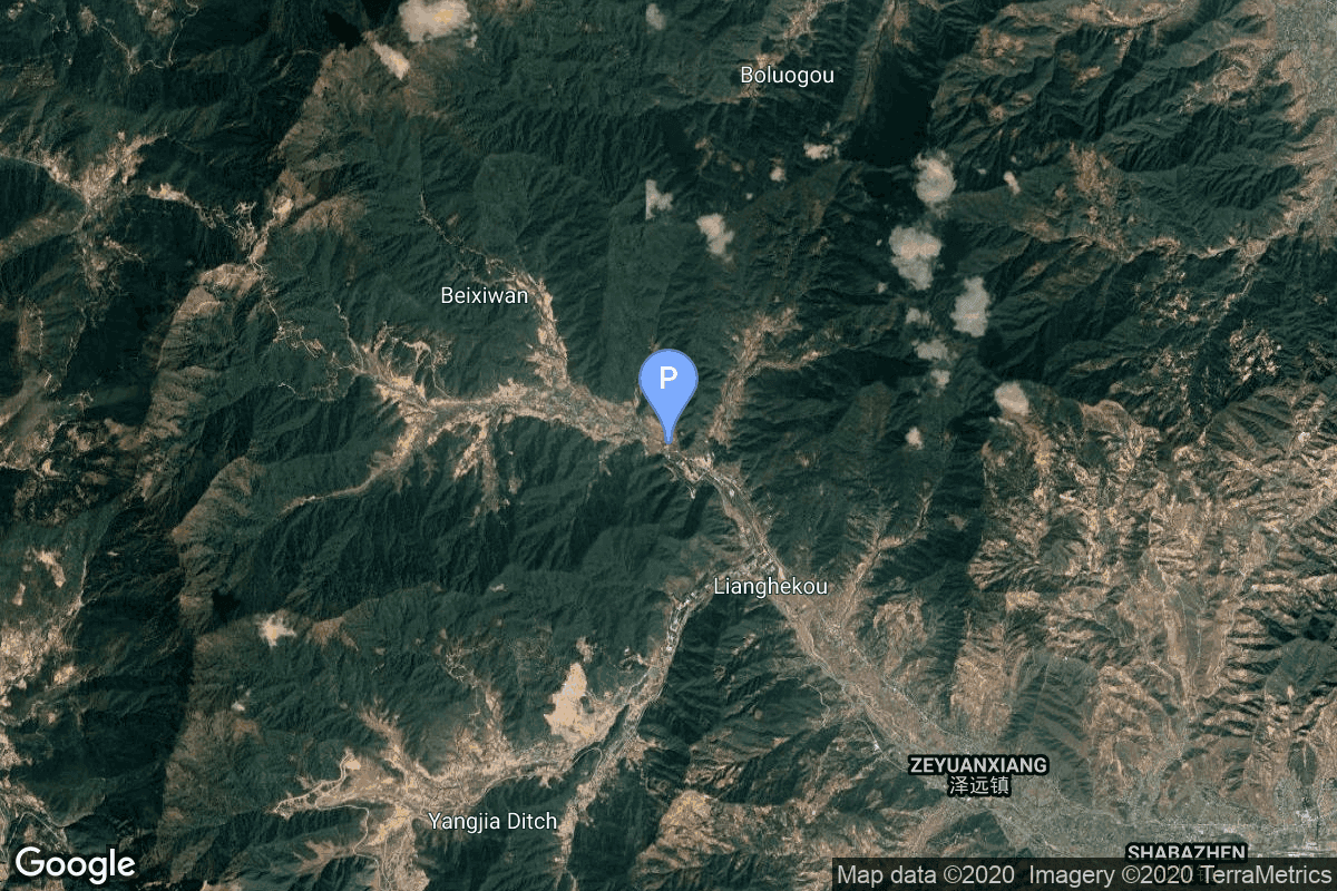 Map of Jiuquan Satellite Launch Center, People's Republic of China showing Launch Area 95A