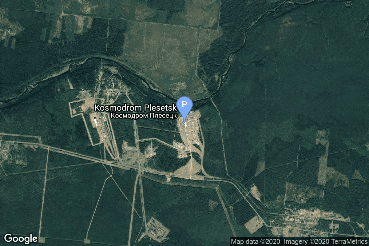 Map of Plesetsk Cosmodrome, Russian Federation showing 35/1