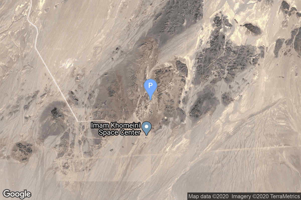 Map of Semnan Space Center, Islamic Republic of Iran showing Safir Launch Pad