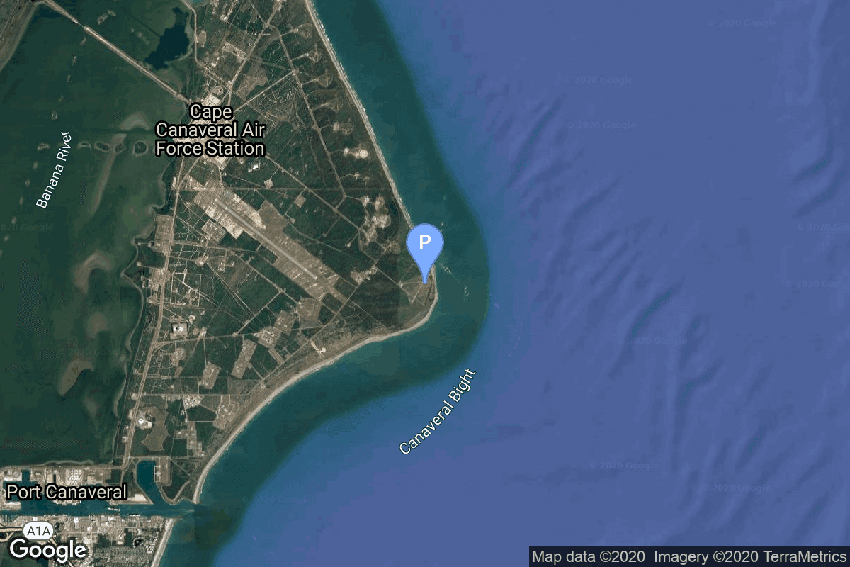 Map of Cape Canaveral SFS, FL, USA showing Unknown Pad