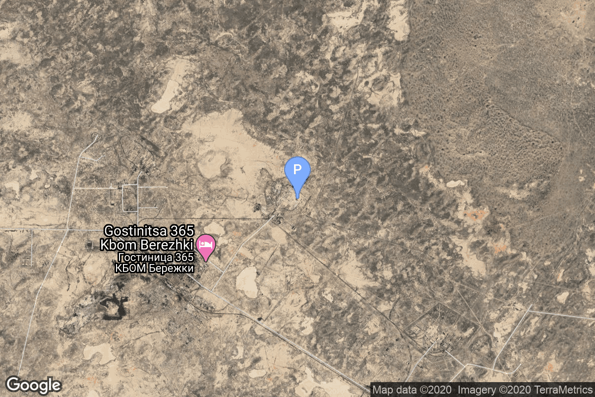 Map of Baikonur Cosmodrome, Republic of Kazakhstan showing 81/24 (81P)