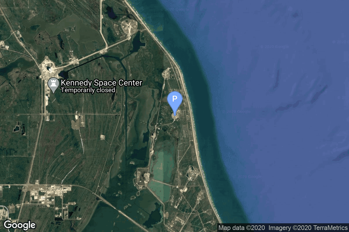 Map of Cape Canaveral SFS, FL, USA showing Space Launch Complex 40