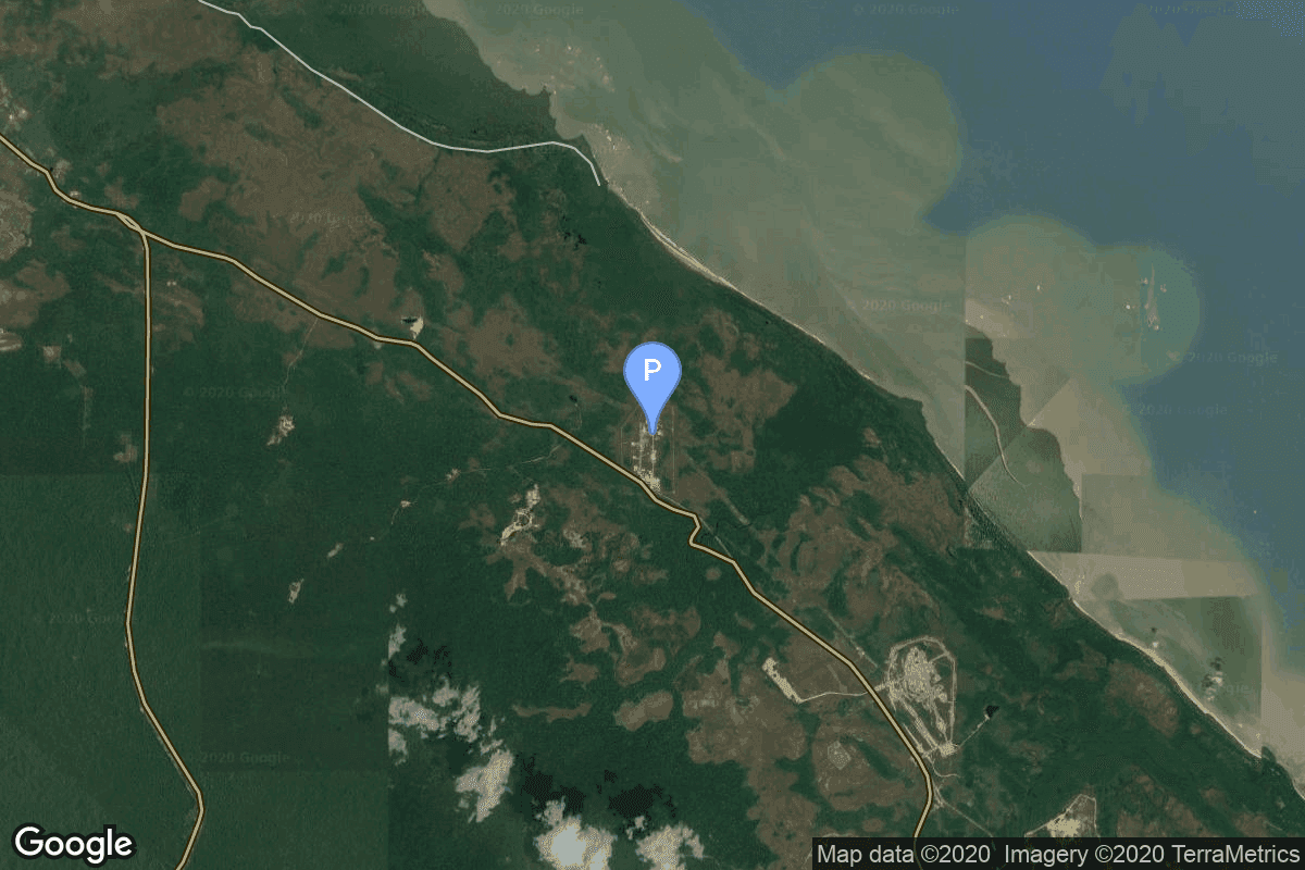 Map of Guiana Space Centre, French Guiana showing Soyuz Launch Complex