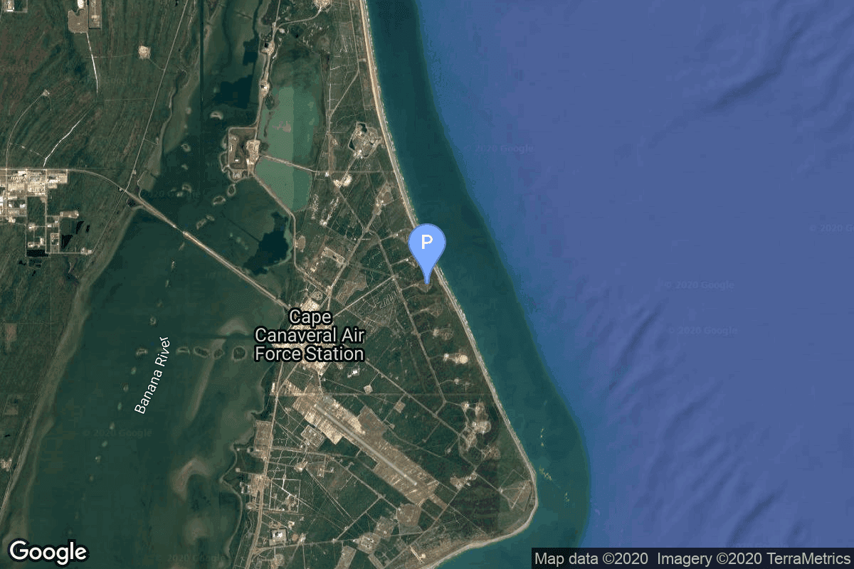 Map of Cape Canaveral SFS, FL, USA showing Launch Complex 16